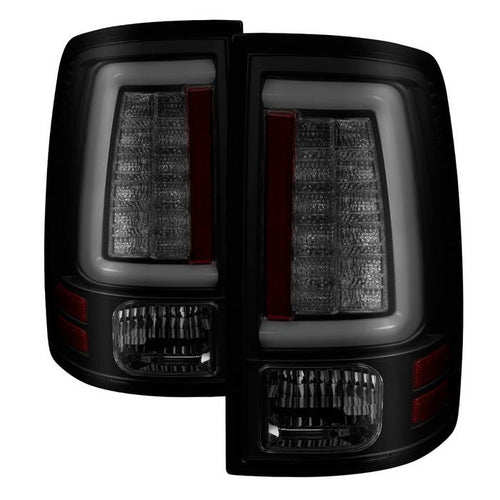 Dodge Tail Lights, Dodge Ram Tail Lights, Ram 10-18 Tail Lights, LED Tail Light, Black Smoke Tail Lights, Spyder Tail Lights