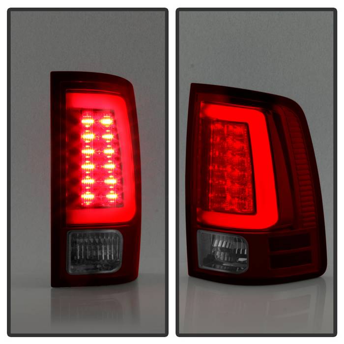 Dodge Tail Lights, Dodge Ram Tail Lights, Ram 09-18 Tail Lights, LED Tail Light, Red Clear Tail Lights, Spyder Tail Lights