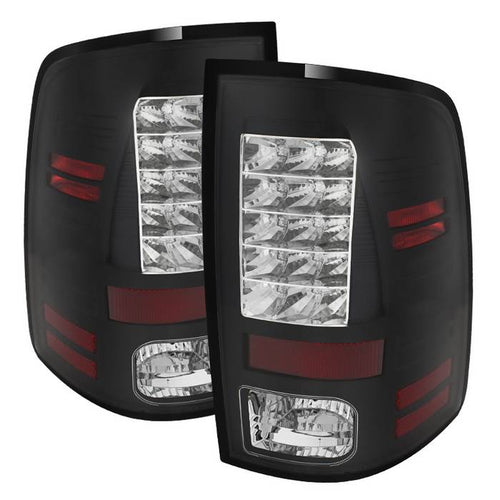 Dodge Tail Lights, Dodge Ram Tail Lights, Ram 13-18 Tail Lights, LED Tail Light, Black Tail Lights, Spyder Tail Lights