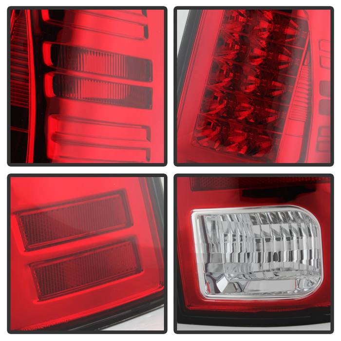 Dodge Tail Lights, Dodge Ram Tail Lights, Ram 13-18 Tail Lights, LED Tail Light, Red Clear Tail Lights, Spyder Tail Lights