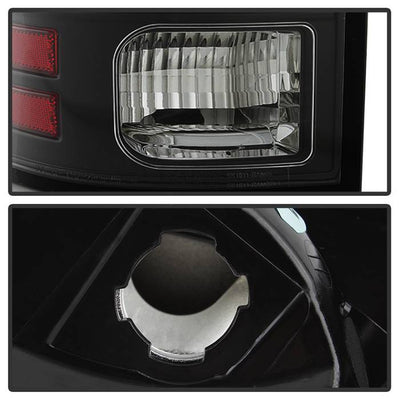 Dodge Tail Lights, Dodge Ram Tail Lights, Ram 13-18 Tail Lights, LED Tail Light, Black Tail Lights, Spyder Tail Lights