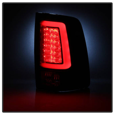 Dodge Tail Lights, Dodge Ram Tail Lights, Ram 13-18 Tail Lights, LED Tail Light, Black Tail Lights, Spyder Tail Lights