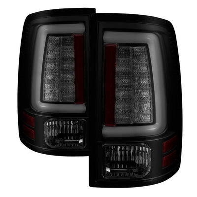 Dodge Tail Lights, Dodge Ram Tail Lights, Ram 13-18 Tail Lights, LED Tail Light, Black Smoke Tail Lights, Spyder Tail Lights