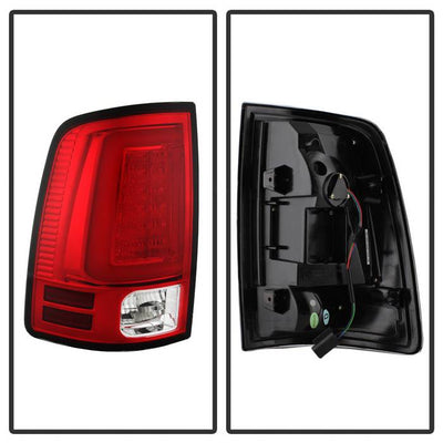 Dodge Tail Lights, Dodge Ram Tail Lights, Ram 13-18 Tail Lights, LED Tail Light, Red Clear Tail Lights, Spyder Tail Lights