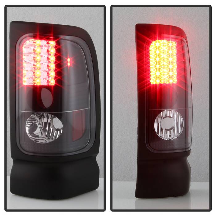 Dodge Tail Lights, Dodge Ram Tail Lights, Ram 94-01 Tail Lights, LED Tail Light, Black Tail Lights, Spyder Tail Lights