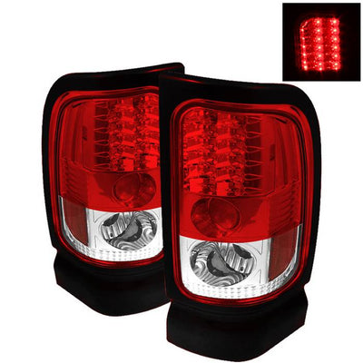 Dodge Tail Lights, Dodge Ram Tail Lights, Ram 94-01 Tail Lights, LED Tail Light, Red Clear Tail Lights, Spyder Tail Lights