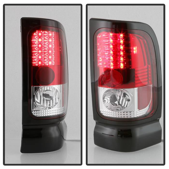 Dodge Tail Lights, Dodge Ram Tail Lights, Ram 94-01 Tail Lights, LED Tail Light, Red Clear Tail Lights, Spyder Tail Lights
