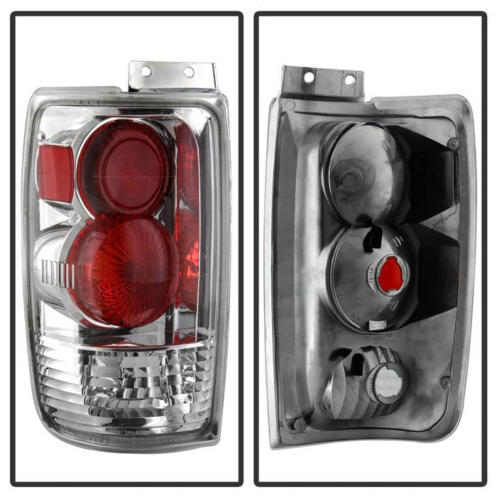 Ford Tail Lights, Euro Style Tail Lights, Tail Lights, Ford Expedition Tail Lights, 97-02 Tail Lights, Expedition Tail Lights, Chrome Tail Lights, Spyder Tail Lights