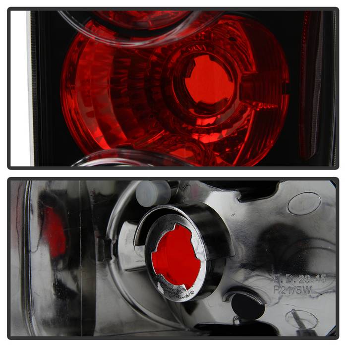 Ford Tail Lights, Ford Explorer Tail Lights, Ford 95-97 Tail Lights, Euro Style Tail Lights, Black Tail Lights, Spyder Tail Lights