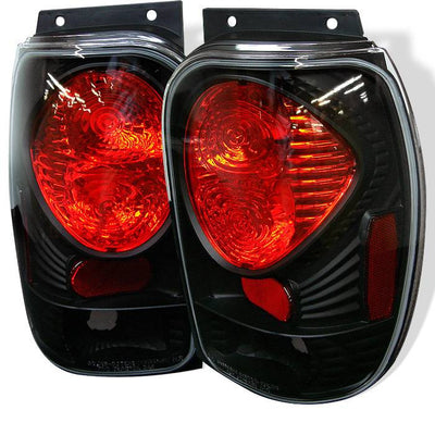 Ford Tail Lights, Ford Explorer Tail Lights, Ford 98-01 Tail Lights, Euro Style Tail Lights, Black Tail Lights, Spyder Tail Lights