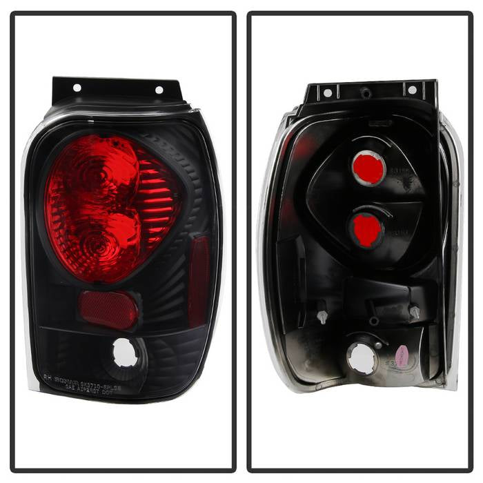 Ford Tail Lights, Ford Explorer Tail Lights, Ford 98-01 Tail Lights, Euro Style Tail Lights, Black Tail Lights, Spyder Tail Lights