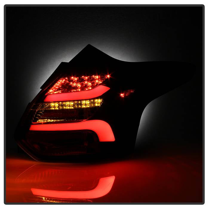 Ford LED Tail Lights, Ford Focus Tail Lights, Focus Tail Lights, Focus 12-14 Tail Lights, Black LED Tail Lights, LED Tail Lights, Tail Lights, Spyder Tail Lights