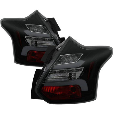 Ford Tail Lights, Ford Focus Tail Lights, Ford 12-14 Tail Lights, LED Tail Lights, Black Smoke Tail Lights, Spyder Tail Lights