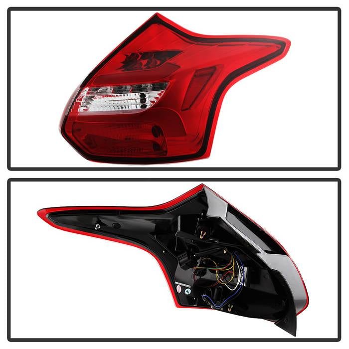 Ford Tail Lights, Ford Focus Tail Lights, Ford 12-14 Tail Lights, LED Tail Lights, Red Clear Tail Lights, Spyder Tail Lights