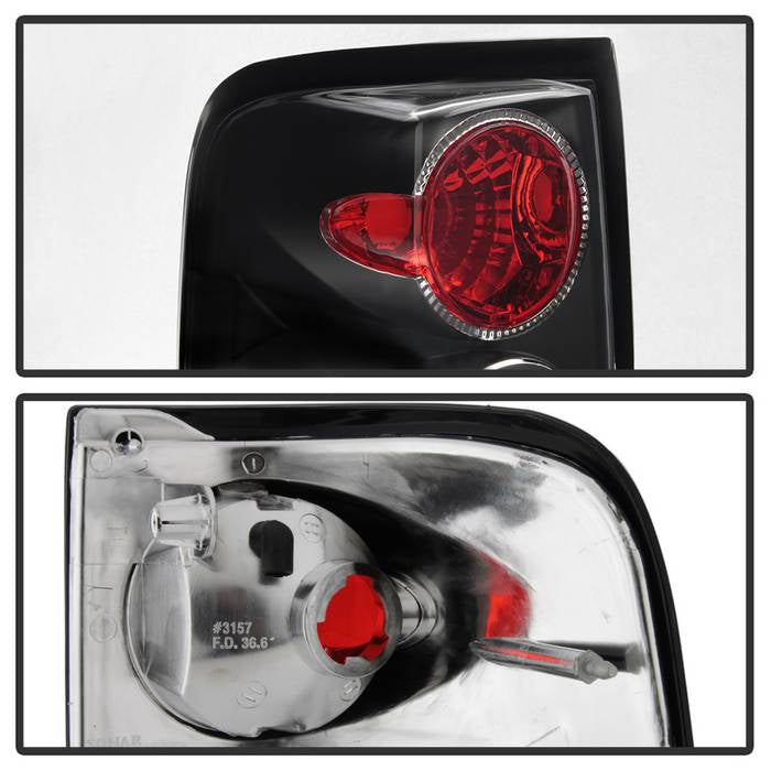 Ford Tail Lights, Ford F150 Tail Lights, Ford 04-08 Tail Lights, Euro Style Tail Lights, Black Tail Lights, Spyder Tail Lights