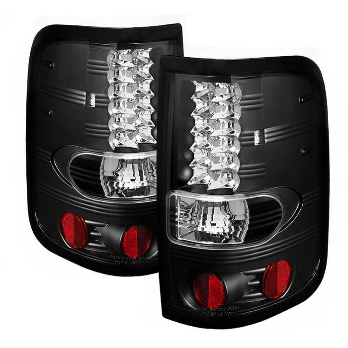 Ford Tail Lights, Ford F150 Tail Lights, Ford 04-08 Tail Lights, LED Tail Lights, Black Tail Lights, Spyder Tail Lights