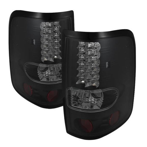 Ford LED Tail Lights, F150 LED Tail Lights, F150 04-08 Tail Lights, Black Smoke Tail Lights, Spyder Tail Lights