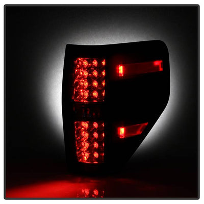 Ford Tail Lights, F150 Tail Lights, F150 09-14 Tail Lights, Black Tail Lights, Spyder Tail Lights