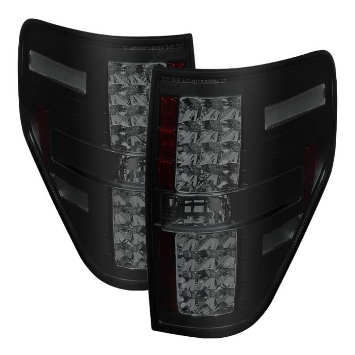 Ford Tail Lights, F150 Tail Lights, F150 09-14 Tail Lights, Black Smoke Tail Lights, Spyder Tail Lights