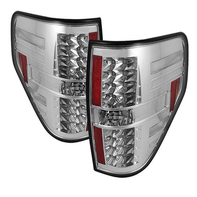 Ford Tail Lights, F150 Tail Lights, F150 09-14 Tail Lights, Chrome Tail Lights, Spyder Tail Lights