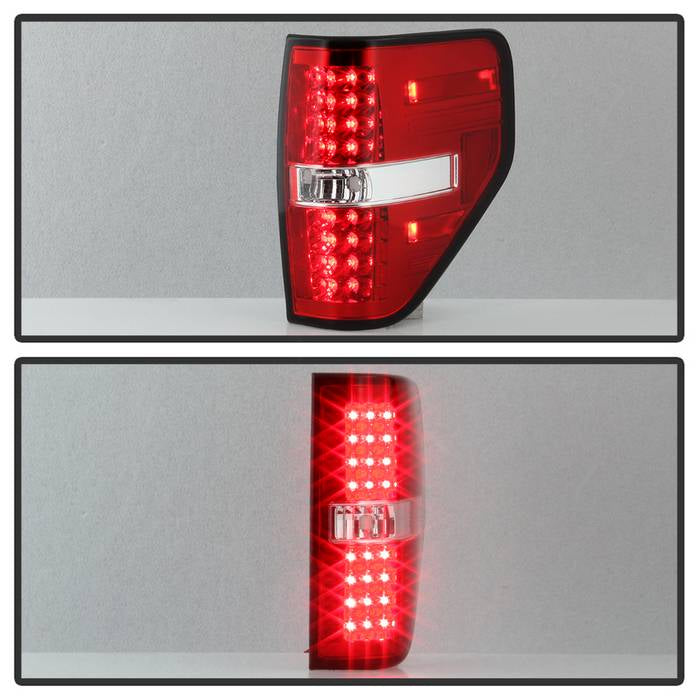 Ford Tail Lights, F150 Tail Lights, F150 09-14 Tail Lights, Red Clear Tail Lights, Spyder Tail Lights