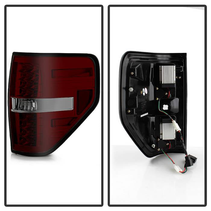 Ford Tail Lights, F150 Tail Lights, F150 09-14 Tail Lights, Red Smoke Tail Lights, Spyder Tail Lights