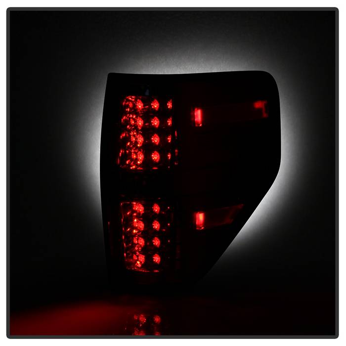 Ford Tail Lights, F150 Tail Lights, F150 09-14 Tail Lights, Red Smoke Tail Lights, Spyder Tail Lights