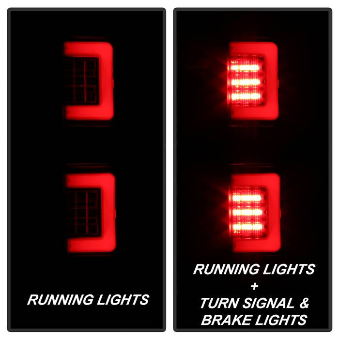 Ford Tail Lights, F150 Tail Lights, F150 09-14 Tail Lights, Black Smoke Tail Lights, Spyder Tail Lights