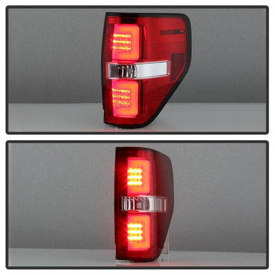 Ford Tail Lights, F150 Tail Lights, F150 09-14 Tail Lights, Red Clear Tail Lights, Spyder Tail Lights