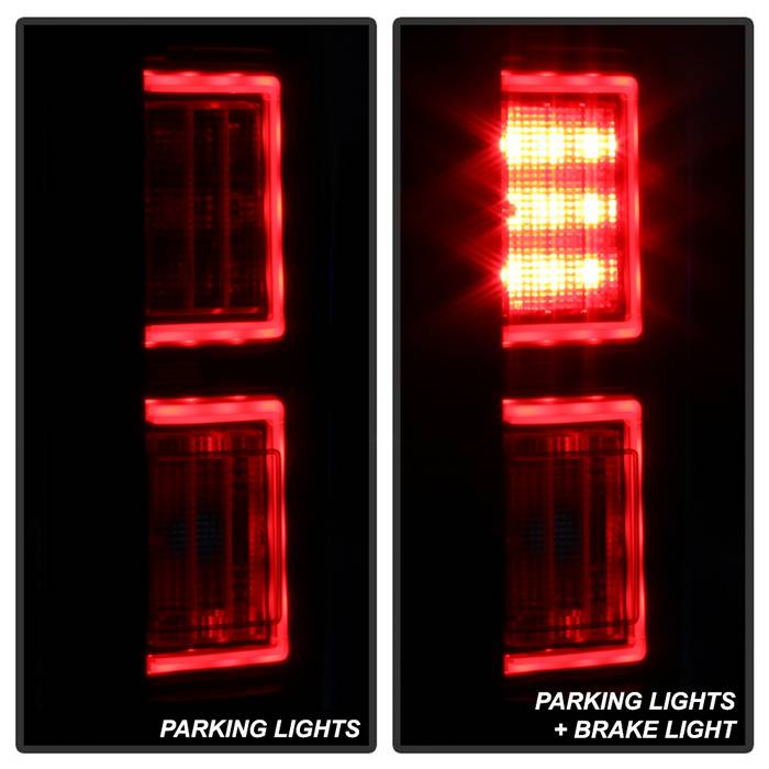 Ford Tail Lights, F150 Tail Lights, F150 15-17 Tail Lights, Black Smoke Tail Lights, Spyder Tail Lights