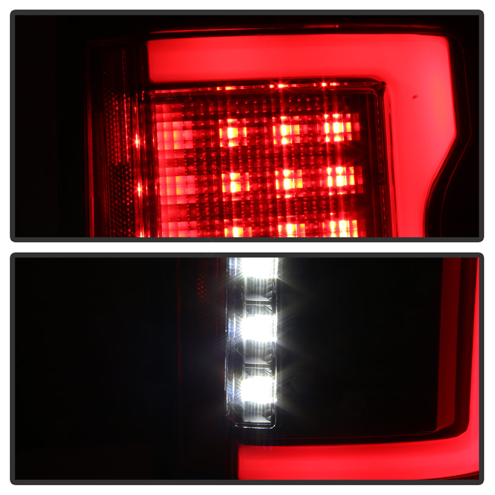 Ford Tail Lights, F150 Tail Lights, F150 15-17 Tail Lights, Black Tail Lights, Spyder Tail Lights