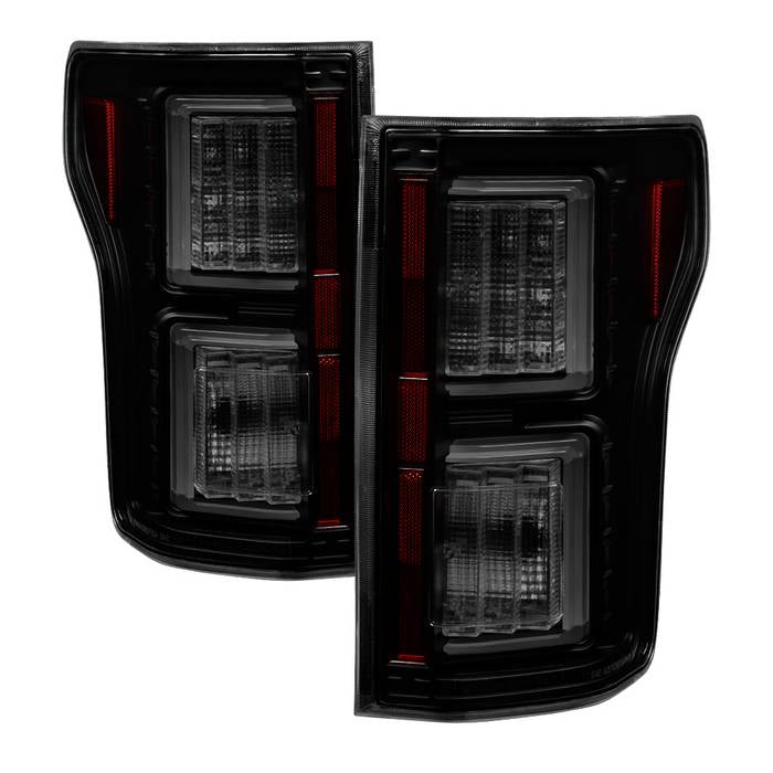 Ford Tail Lights, F150 Tail Lights, F150 18-19 Tail Lights, Black Smoke Tail Lights, Spyder Tail Lights