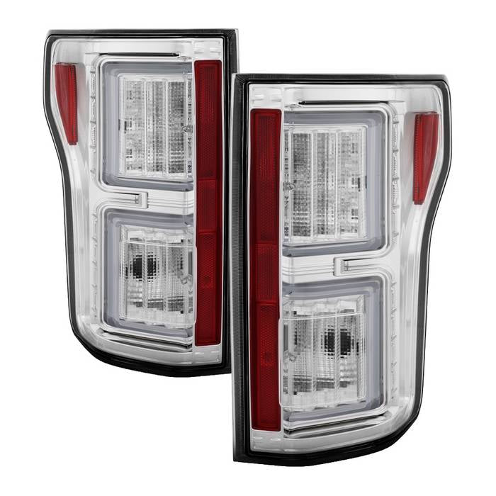 Ford Tail Lights, F150 Tail Lights, F150 18-19 Tail Lights, Chrome Tail Lights, Spyder Tail Lights