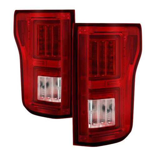 Ford Tail Lights, F150 Tail Lights, F150 18-19 Tail Lights, Red Clear Tail Lights, Spyder Tail Lights