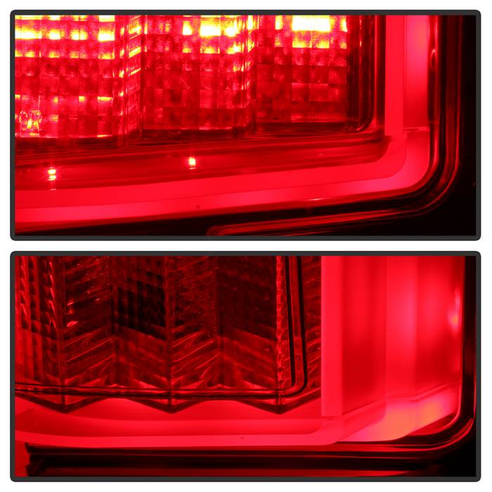 Ford Tail Lights, F150 Tail Lights, F150 18-19 Tail Lights, Red Clear Tail Lights, Spyder Tail Lights