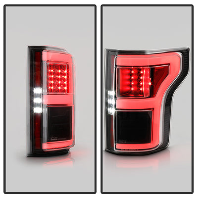 Ford Tail Lights, F150 Tail Lights, F150 18-20 Tail Lights, Black Tail Lights, Spyder Tail Lights