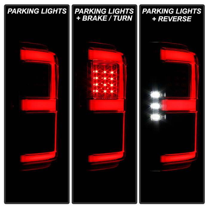 Ford Tail Lights, F150 Tail Lights, F150 18-20 Tail Lights, Black Tail Lights, Spyder Tail Lights