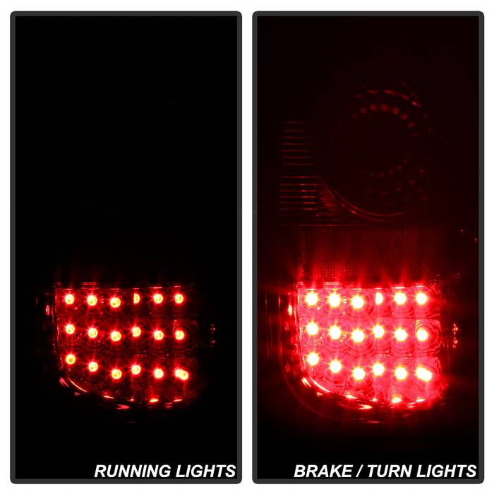 Ford Tail Lights, Ford F150 Tail Lights, Ford  97-03 Tail Lights, LED Tail Lights, Red Clear Tail Lights, Spyder Tail Lights