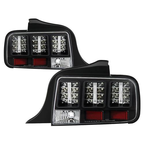 Ford Tail Lights, Mustang Tail Lights, Mustang 05-09 Tail Lights, Black Tail Lights, Spyder Tail Lights, LED Tail Lights