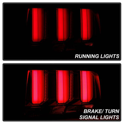 Ford Tail Lights, Mustang Tail Lights, Mustang 05-09 Tail Lights, Black Tail Lights, Spyder Tail Lights, LED Tail Lights