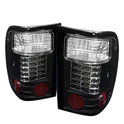 Ford  LED Tail Lights, Ford  Ranger Tail Lights, 01-05 Tail Lights, Black Tail Lights, Spyder Tail Lights