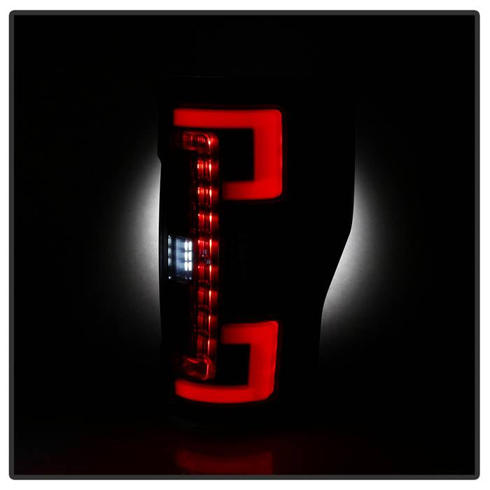 Ford Tail Lights, F250 Tail Lights, F250 17-18 Tail Lights, Black Smoke Tail Lights, Spyder Tail Lights, LED Tail Lights