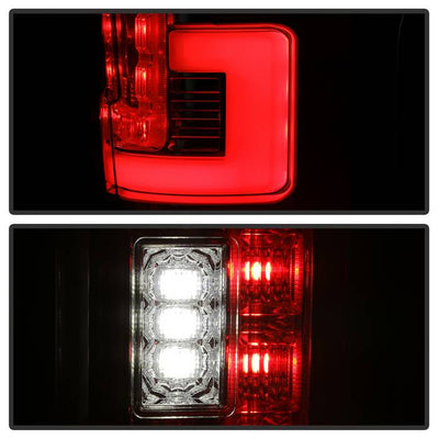 Ford Tail Lights, F250 Tail Lights, F250 17-18 Tail Lights, Chrome Tail Lights, Spyder Tail Lights, LED Tail Lights