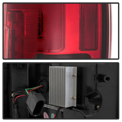 Ford Tail Lights, F250 Tail Lights, F250 17-18 Tail Lights, Red Clear Tail Lights, Spyder Tail Lights, LED Tail Lights