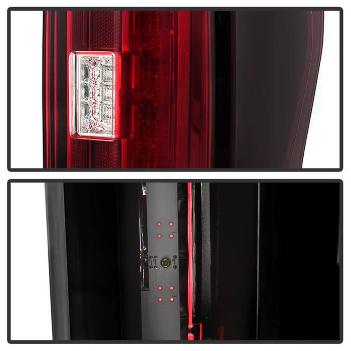 Ford Tail Lights, F250 Tail Lights, F250 17-18 Tail Lights, Red Clear Tail Lights, Spyder Tail Lights, LED Tail Lights