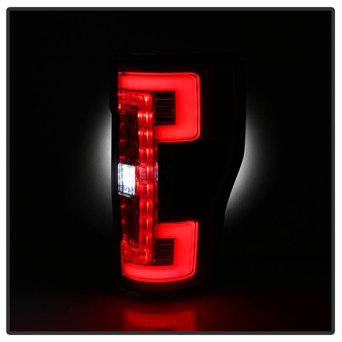 Ford Tail Lights, F250 Tail Lights, F250 17-18 Tail Lights, Red Clear Tail Lights, Spyder Tail Lights, LED Tail Lights