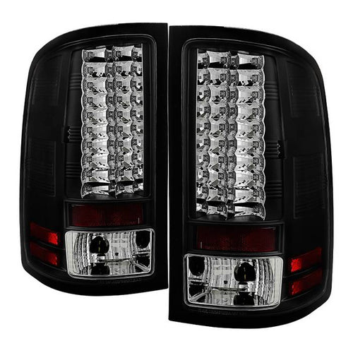 GMC Tail Lights, LED Tail Lights, Sierra 1500 Tail Lights, 2500HD Tail Lights, 3500HD Tail Lights, 07-13 Tail Lights, 07-14 Tail Lights, Black Tail Lights