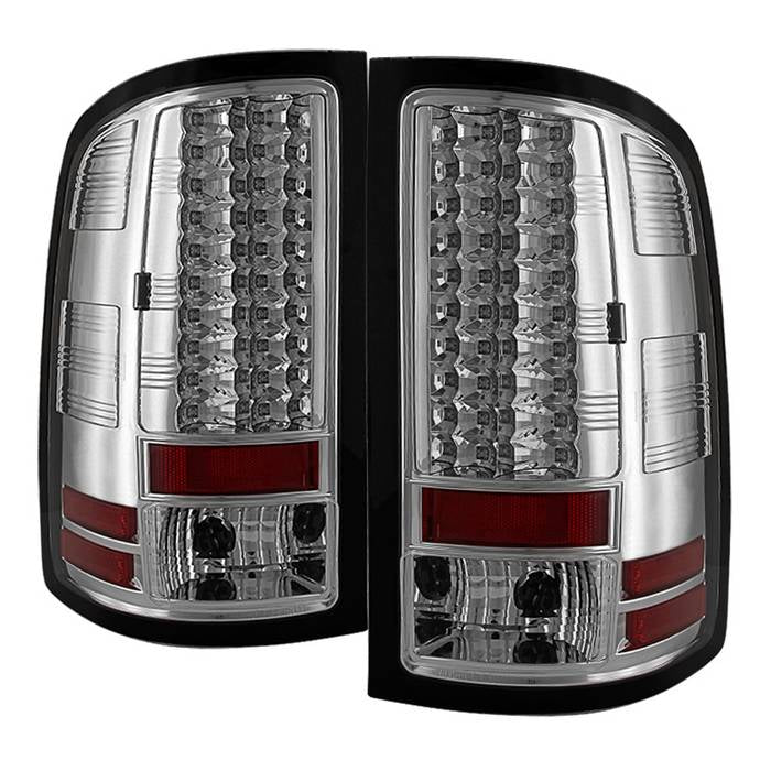 GMC Tail Lights, LED Tail Lights, Sierra 1500 Tail Lights, 2500HD Tail Lights, 3500HD Tail Lights, 07-13 Tail Lights, 07-14 Tail Lights, Chrome Tail Lights, Spyder Tail Lights