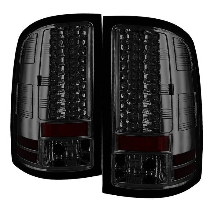 GMC Tail Lights, LED Tail Lights, Sierra 1500 Tail Lights, 2500HD Tail Lights, 3500HD Tail Lights, 07-13 Tail Lights, 07-14 Tail Lights, Smoke Tail Lights, Spyder Tail Lights