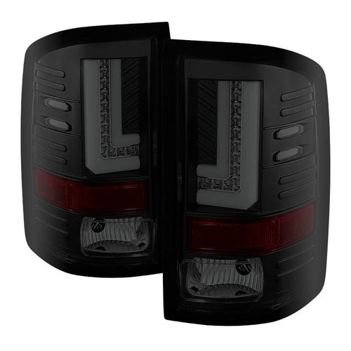 GMC LED Tail Lights, Sierra 1500 Tail Lights, Sierra 2500HD Tail Lights, Sierra 3500HD Tail Lights, Black Smoke Tail Lights, Spyder Tail Lights
